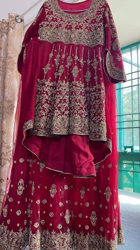 Bridal Lehnga- Pretty Wedding Dress- Lehnga, short frock with tail 2