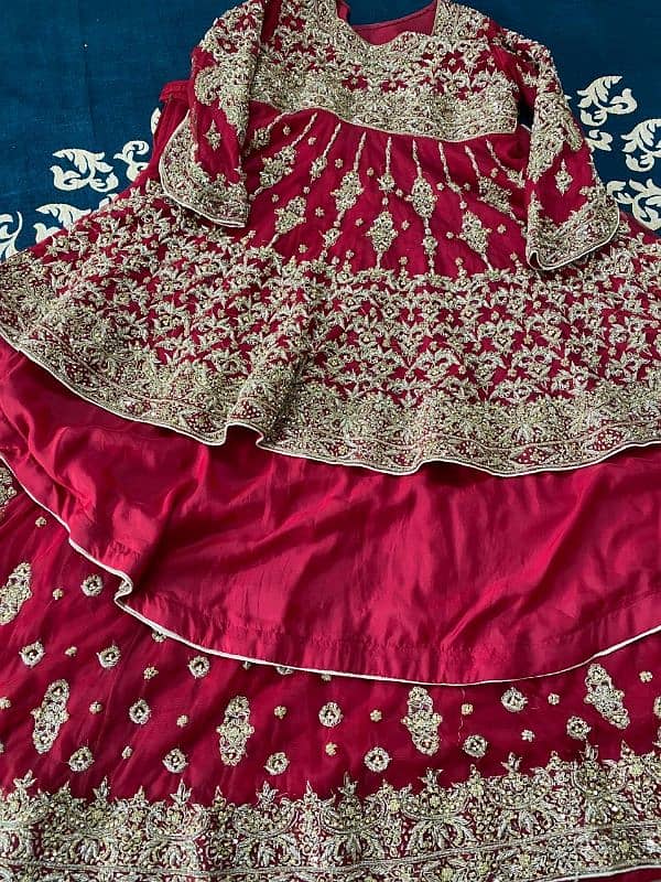 Bridal Lehnga- Pretty Wedding Dress- Lehnga, short frock with tail 8