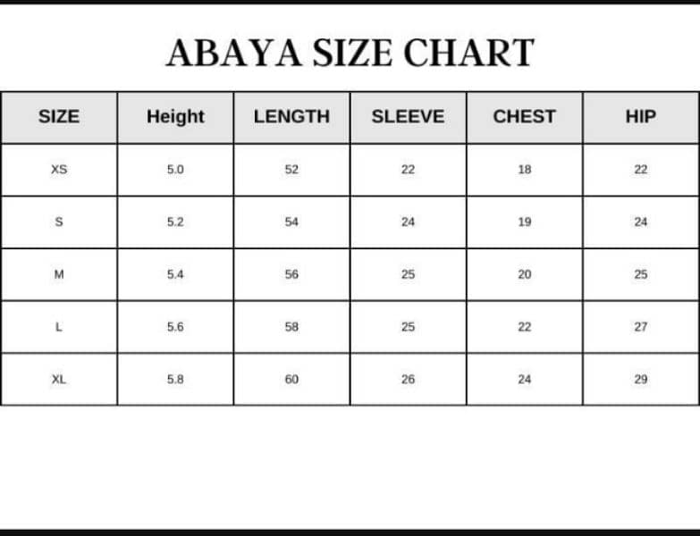 achi quality ka Abaya he size is mean mil zae ga best price 1