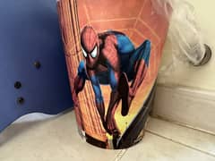 Spiderman study kit including trash bin, study table, chair, carpet