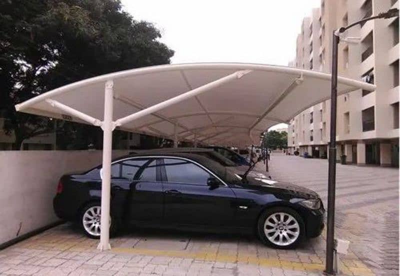 New Home Parking Shades In Pakidtan | Tensile Pvc fabric sheds 1