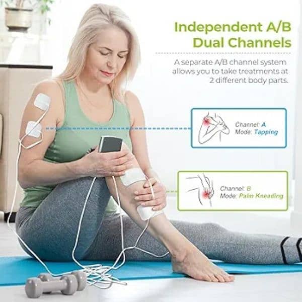 AUVON Dual Channel TENS Unit Muscle Stimulator Machine Ems tens pain 3