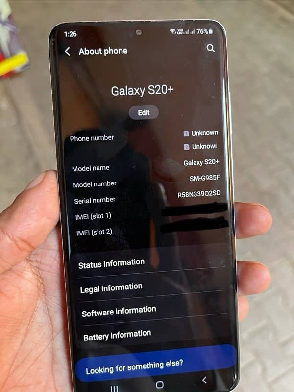 samsung S20 plus PTA approved read add plz 2