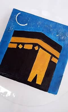 Handmade Khana Kaaba Painting on Canvas