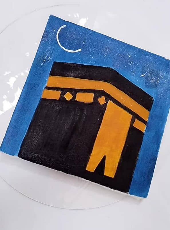 Handmade Khana Kaaba Painting on Canvas 1