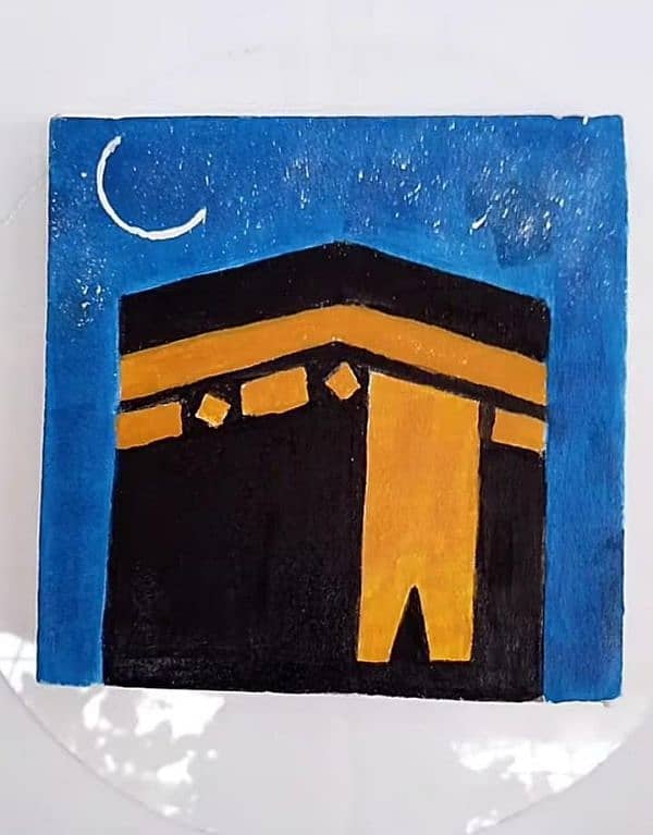 Handmade Khana Kaaba Painting on Canvas 2