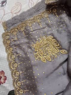 Grey silk Saree