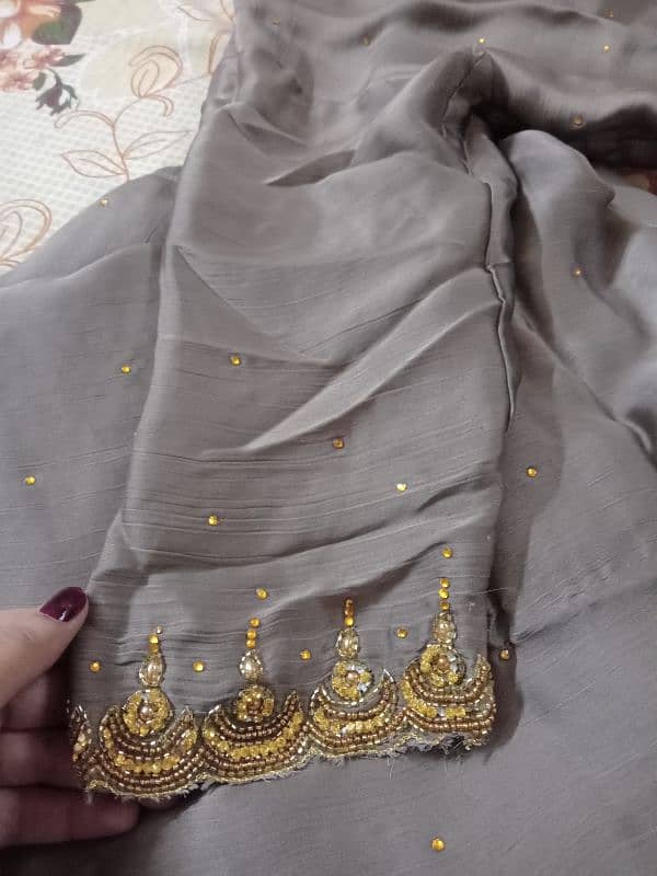 Grey silk Saree 6