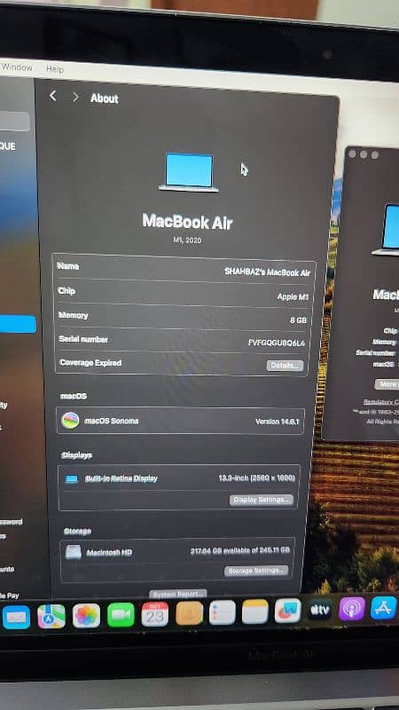 macbook air M1 in mint condition with 94% battery health for sale 8