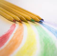 Pencil colors  with Attached Sharpener