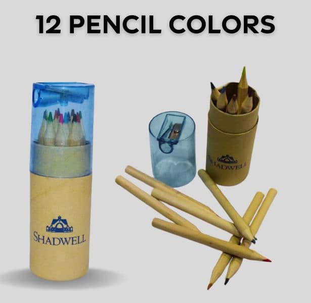 Pencil colors  with Attached Sharpener 2