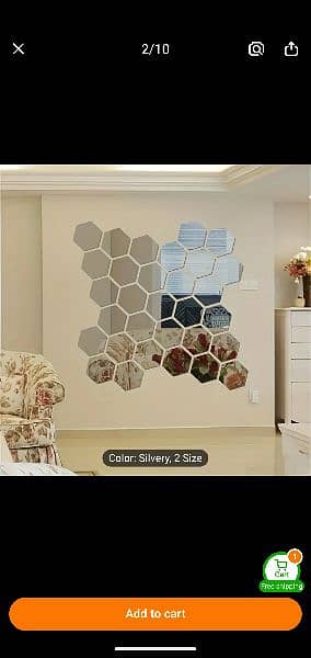 mirror/ hexagonal mirror/for home 2