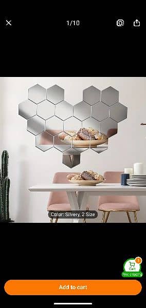 mirror/ hexagonal mirror/for home 4