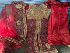 Red Lehnga | Fancy Dress | Red Suit Reshmi Silk 0