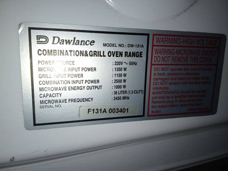 Dawlance microwave 5