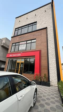 1 Kanal Corner Double Storey MEZANINE Permanent Commercial Plaza For Rent In Johar Town