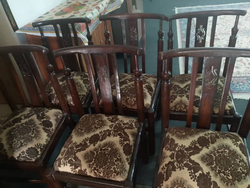 6 seater wooden dining table available for sale 0