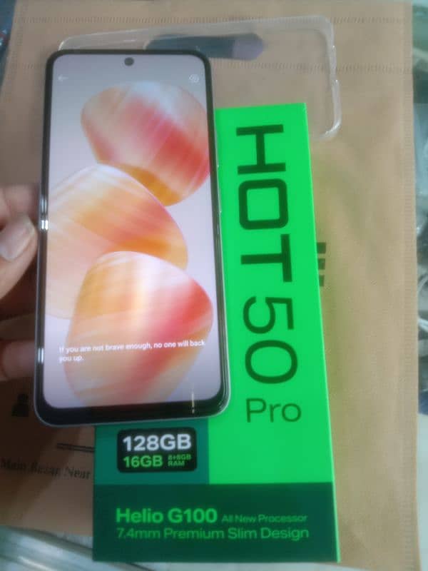 INFINIX HOT-50 PRO JUST OPEN BOX 8+8 128, AMOLED  Display Finger Print 1