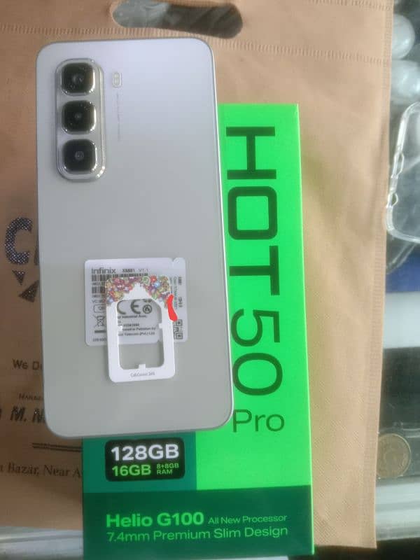 INFINIX HOT-50 PRO JUST OPEN BOX 8+8 128, AMOLED  Display Finger Print 2