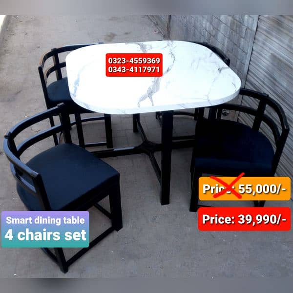 Smart dining table/round dining table/4 chair/6 chair/dining table 14