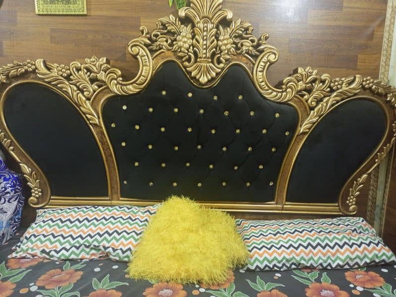 King size bed with side table and dressing table urgent sale 1