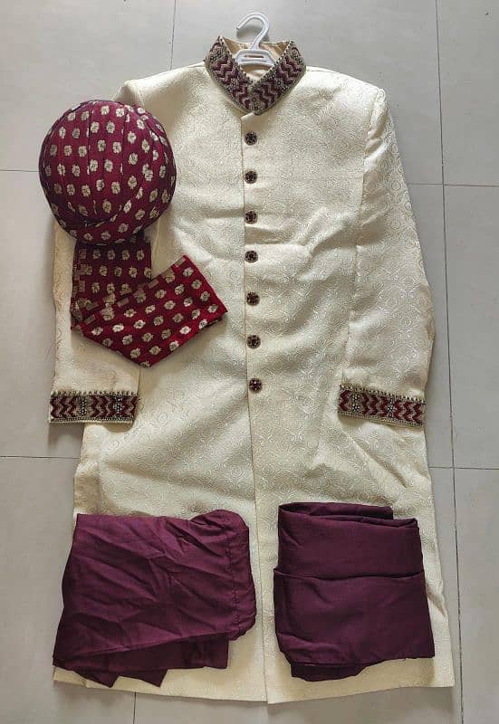 Dulha Sherwani for Men Complete Set in Gulshan Iqbal Karachi 1