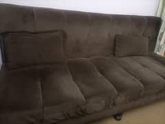 Sofa cum bed brown color supreme foam