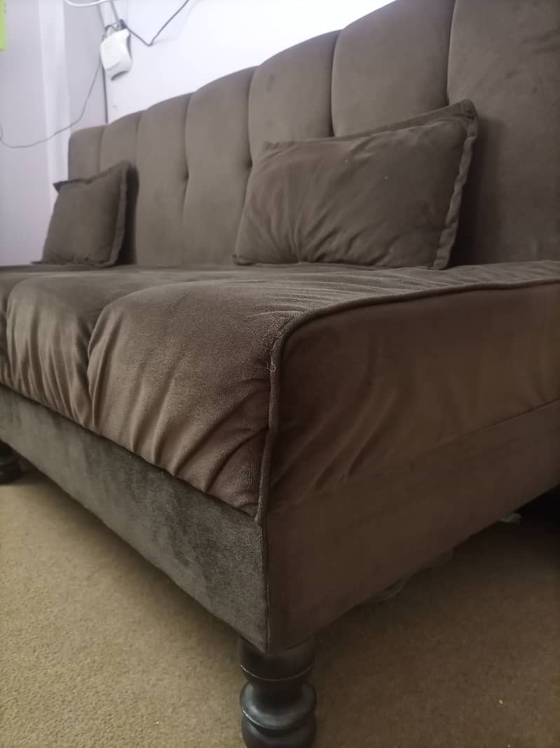 Sofa cum bed brown color supreme foam 1