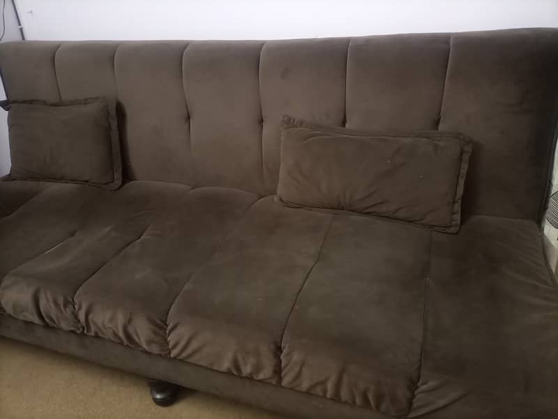 Sofa cum bed brown color supreme foam 2