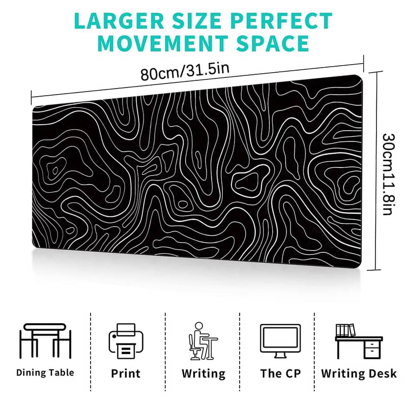 TopoFlow Deskmat Deskpad - L Mousepad for Smooth Precision 1