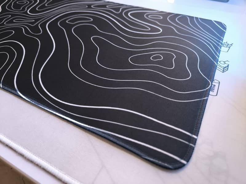 TopoFlow Deskmat Deskpad - L Mousepad for Smooth Precision 3