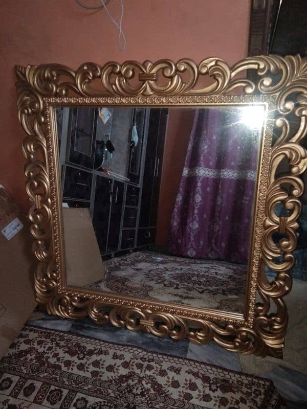 looking mirror condition 10/9.5 size 4 by 4 feet reasonable price 0