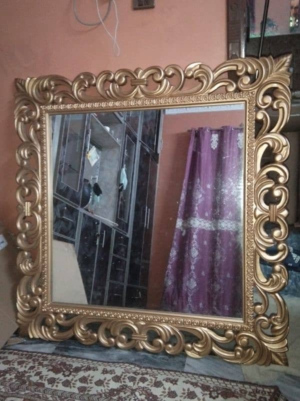 looking mirror condition 10/9.5 size 4 by 4 feet reasonable price 1