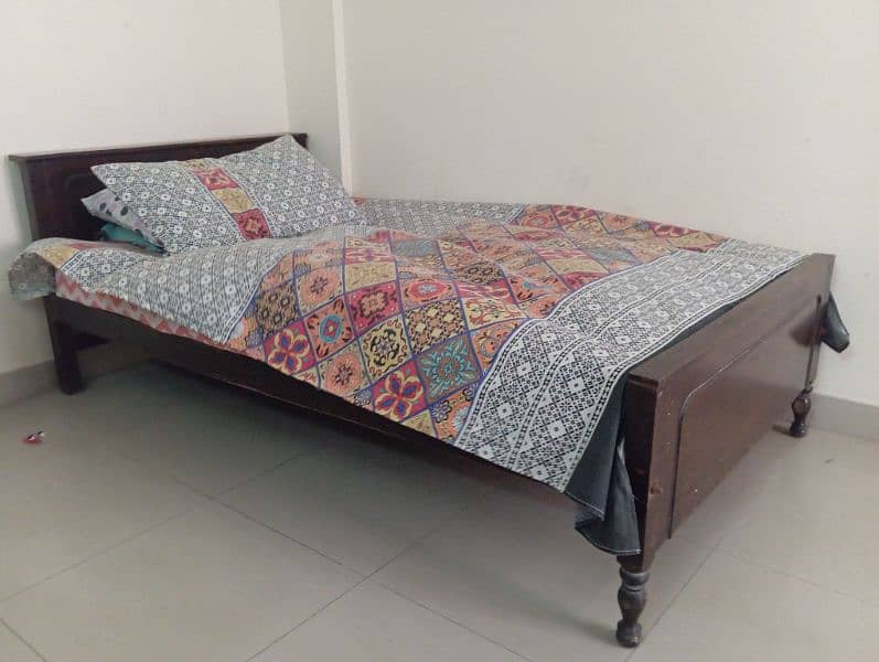 single bed sheesham without matress 0