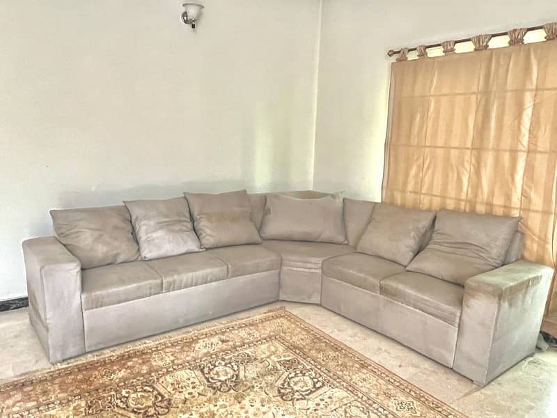 For Sale: 6-Seater L Shaped Solid Wood Sofa 2