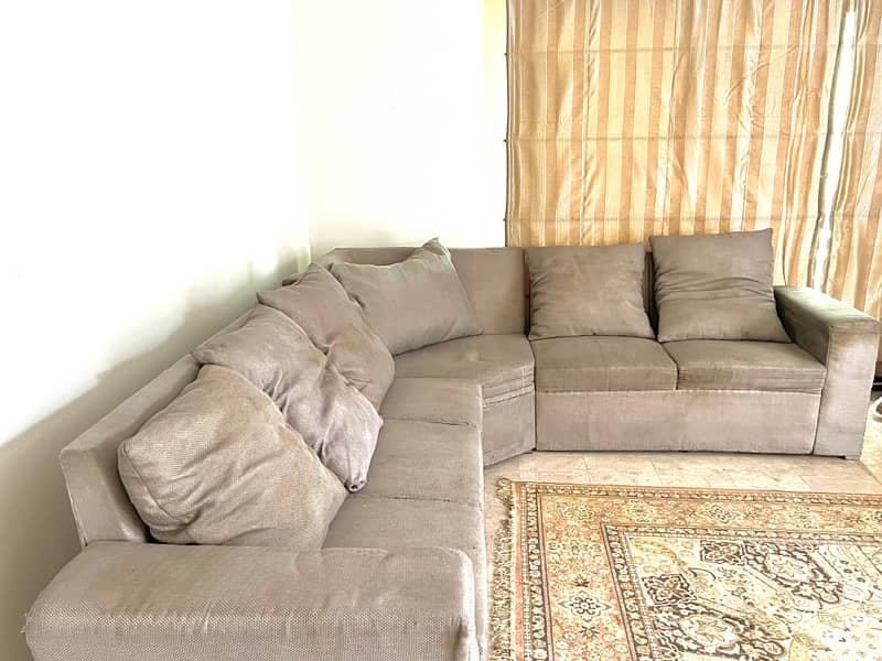 For Sale: 6-Seater L Shaped Solid Wood Sofa 3