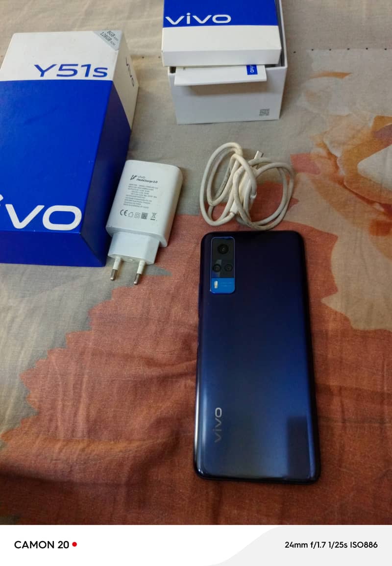 Vivo  Y51S  8gb 128gb one hans use full box 2