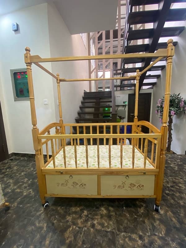 Double baby bed and rocker 2