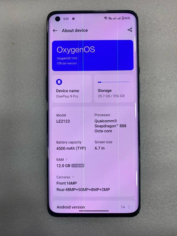 One Plus 9 pro 12/256 PTA Approved 1