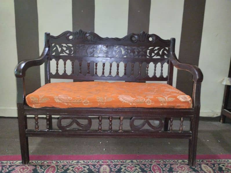 fully sheeshàm wooden 4 seater sofa 2