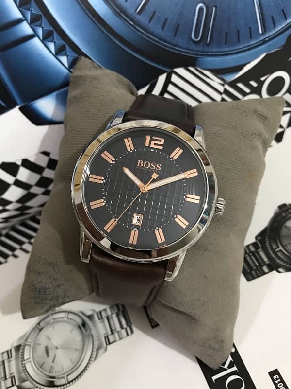 HUGO BOSS-ROSE GOLD-NEW ORIGINAL WATCH-RADO-OMEGA-ROLEX-TISSOT-CITIZEN 2