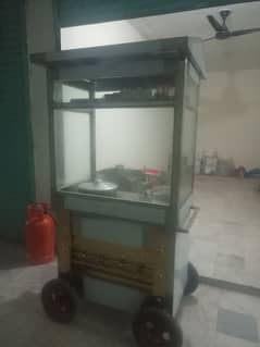 4 Wheel Fries counter for sale with Fixed high pressure burner