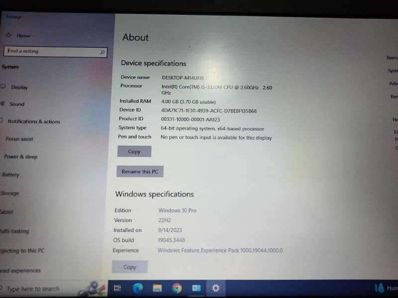 Lenovo think pad Core I5 3rd generation 4