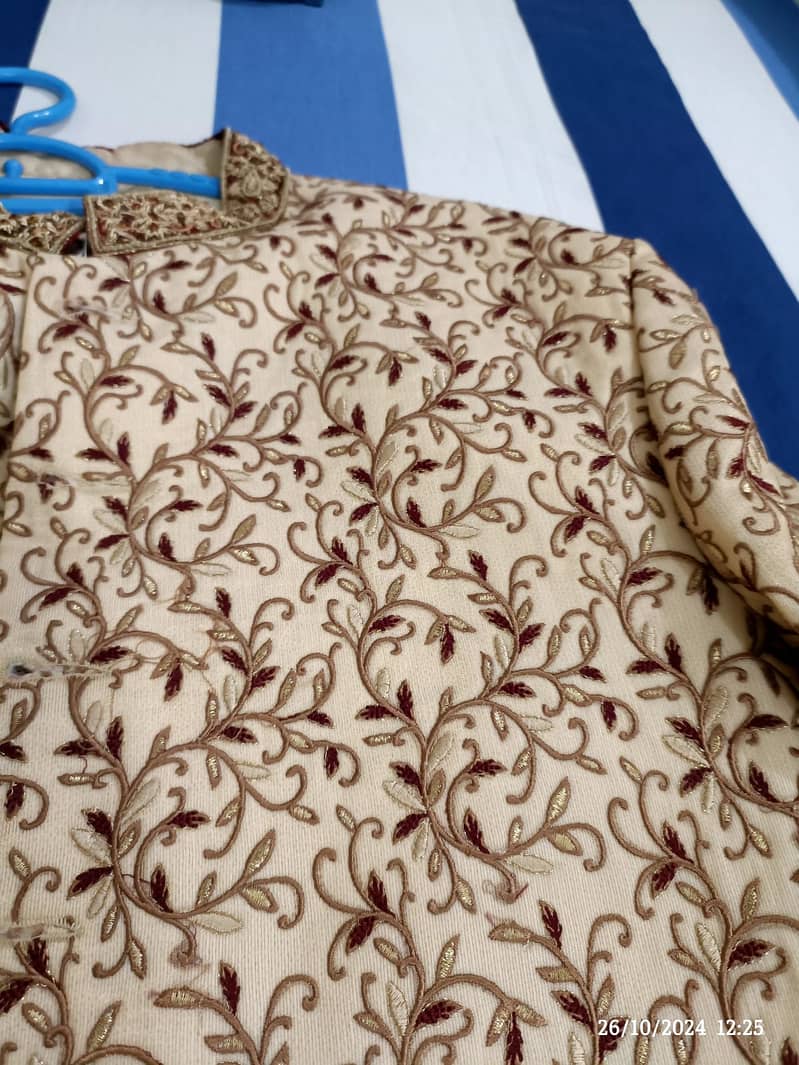 Baraat Sherwani made in march 2019 in excellent condition full package 2