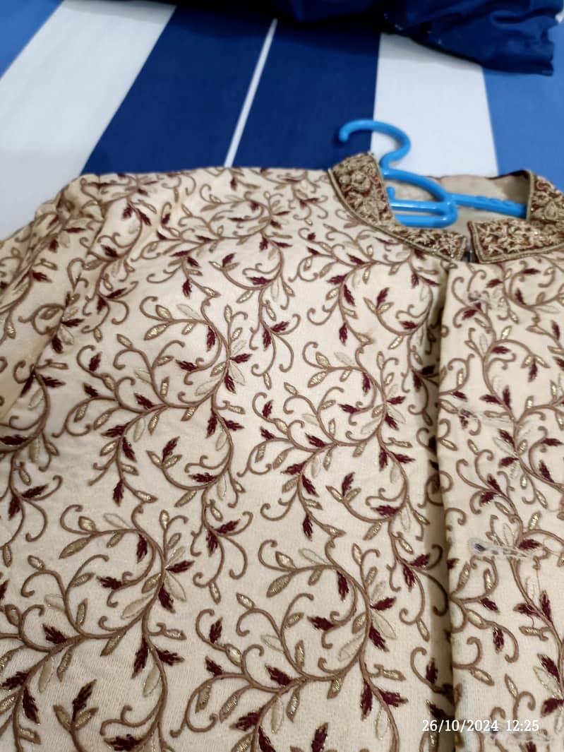 Baraat Sherwani made in march 2019 in excellent condition full package 10