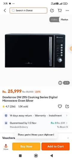 Dawlance Microwave-Oven DW 295 model for sell