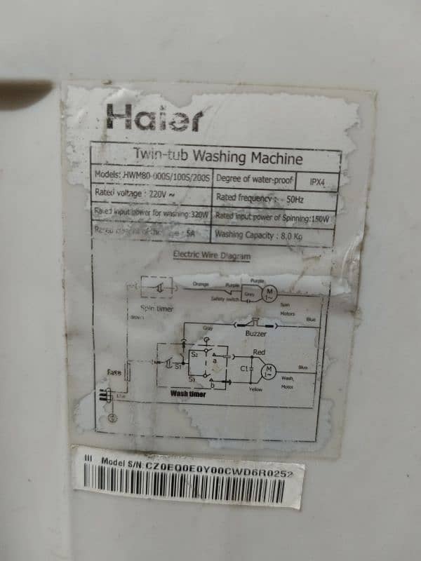 Haier washing machine 5