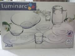 Luminarc dinner set 40 pieces /crystal