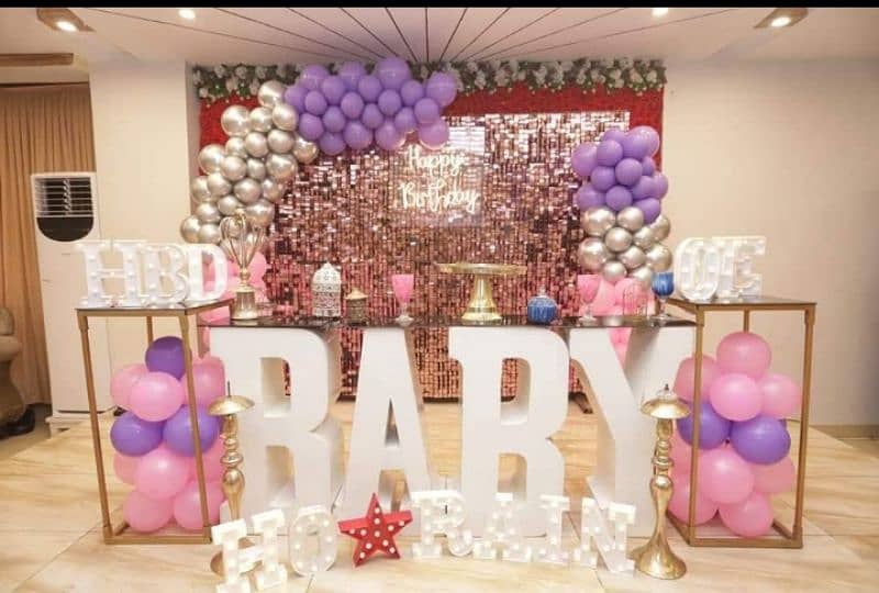 BIRTHDAY DECORATIONS, PARTY, EVENTS, NIKKAH, MAIYON 4