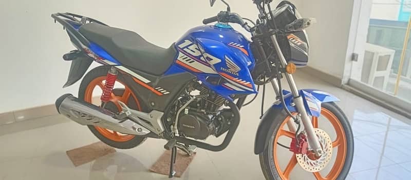 Honda CB-150F blue colour 2024 Model 2